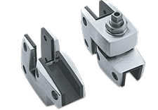 Solid Plastic Hardware Chrome Plated Brushed Zamac Vault Hinges