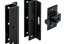 Solid Plastic Hardware Matte Black 6″ Aluminum Wrap-Around Strike