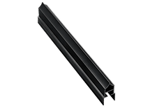 Solid Plastic Hardware Matte Black Anodized Aluminum Headrail