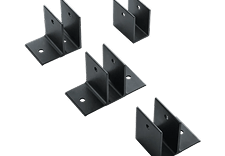 Solid Plastic Hardware Matte Matte Black Stirrup Brackets